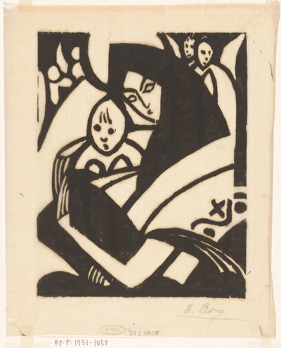 Madonna con bambino guancia a guancia da Else Berg (signed by artist)