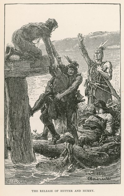 La liberazione di Hutter e Hurry (incisione) da Elviro Michael Andriolli