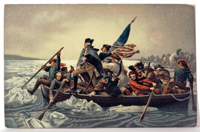Storia. USA. George Washington attraversa il Delaware da Emanuel Gottlieb (after) Leutze
