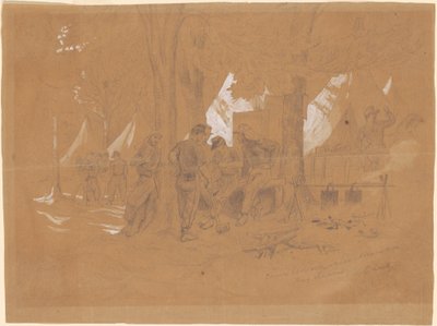 Campo Ellsworth, vicino ad Alessandria—Cinque Zuavi da Emanuel Gottlieb Leutze