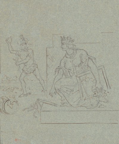 Cartone politico sulla guerra civile americana, c.1860 da Emanuel Gottlieb Leutze