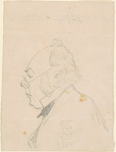 Profilo di un uomo da Emanuel Gottlieb Leutze
