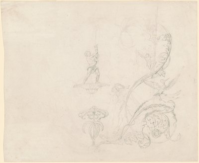 Studi di decorazioni per fontane da Emanuel Gottlieb Leutze