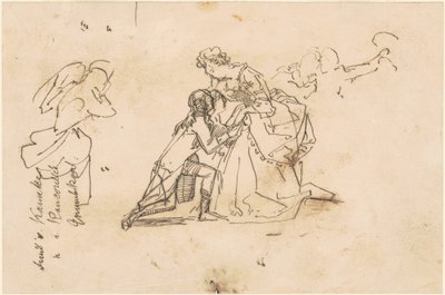Studio per "Il Ritorno di Re Federico II da Küstrin" da Emanuel Gottlieb Leutze