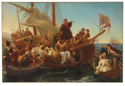 La partenza di Colombo da Palos nel 1492, 1855 da Emanuel Gottlieb Leutze