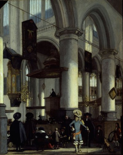 Interno della Oude Kerk, Delft, c.1680 da Emanuel de Witte
