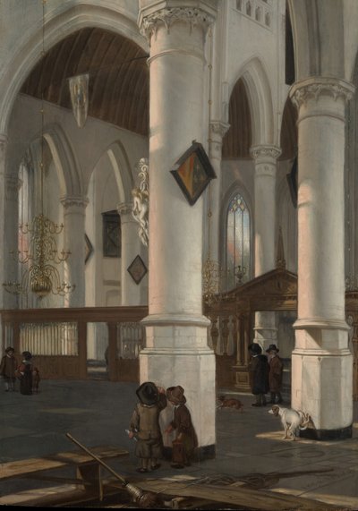 Interno della Oude Kerk, Delft da Emanuel de Witte
