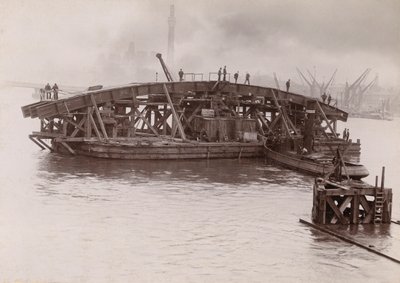 Costruzione del Ponte di Vauxhall, Londra, 1903-1904 da Emberson and Sons