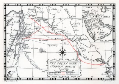 Carovane, corrieri e rotte dei pellegrini nel deserto siriano, 1937 da Emery Walker