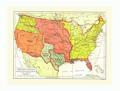 Mappa della Crescita degli Stati Uniti, c1910s da Emery Walker