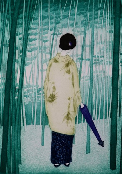 Signora di bambù, 2007 (acquaforte) da Emiko Aida