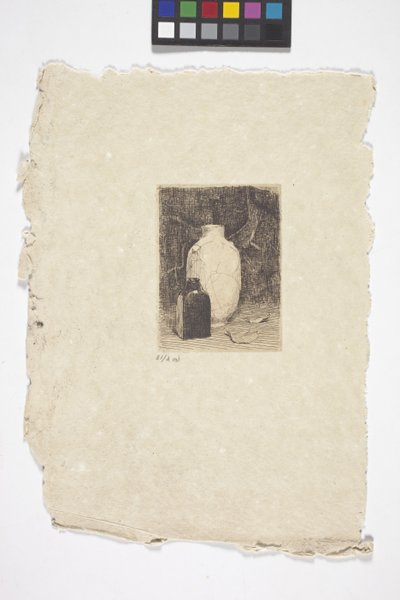 Natura morta con vaso e bottiglia da Emil Carlsen