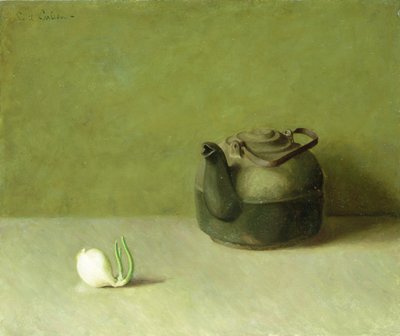 Natura morta con teiera e cipolla da Emil Carlsen