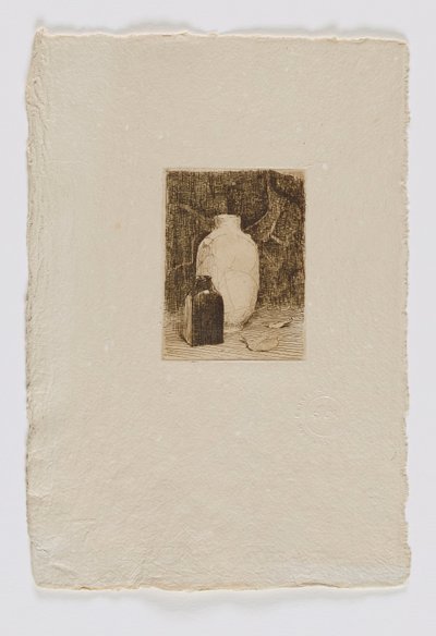 Natura morta con vaso e bottiglia (portfolio fm.) da Emil Carlsen