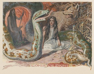 La progenie di Loki. Da Valhalla: Dei dei Teutoni da Emil Doepler