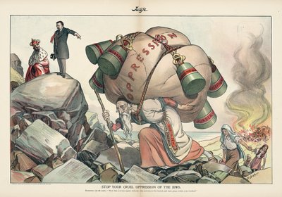 Fermate la vostra crudele oppressione degli ebrei, rivista Judge di settembre 1905 da Emil Flohri
