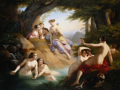 Diana e le ninfe che fanno il bagno da Emil Jacobs