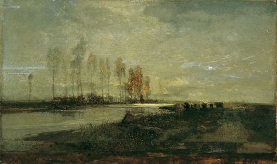 Sulla Thaya vicino a Lundenburg II da Emil Jakob Schindler