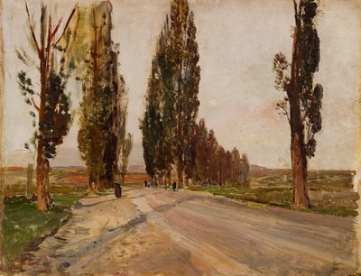 Viale di pioppi vicino a Plankenberg, c. 1890 da Emil Jakob Schindler