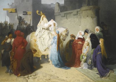 Merlino presenta il futuro re Artù, 1873 da Emil Johann Lauffer