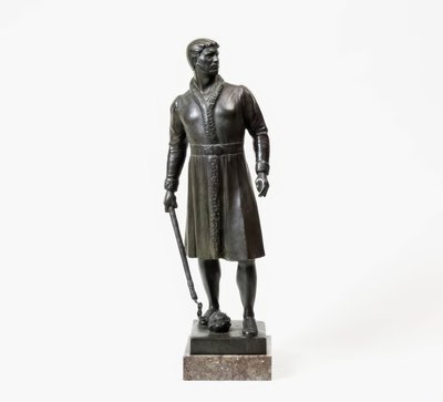 Guerriero con mazza ferrata da Emil Jungblut