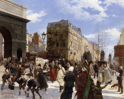 Les Grands Boulevards, La Porte St. Martin, Parigi da Emil Lindemann