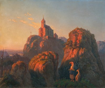 Paesaggio con chiesa di sera da Emil Ludwig Löhr