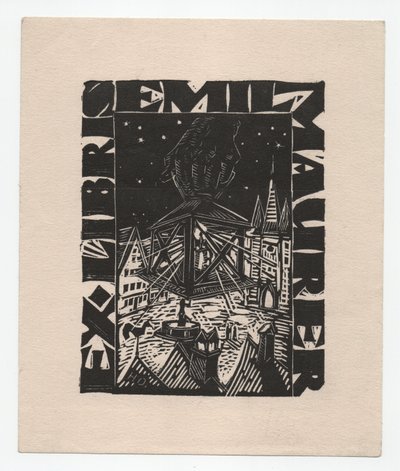 Ex Libris Emil Maurer (incisione) da Emil Maurer