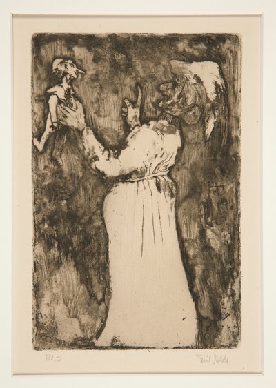 Der kleine hampelmann, tavola 7 da Phantasien da Emil Nolde