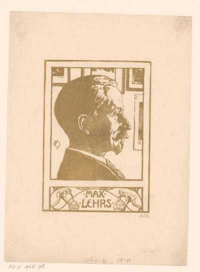 Ritratto di Max Lehrs da Emil Orlik (signed by artist)