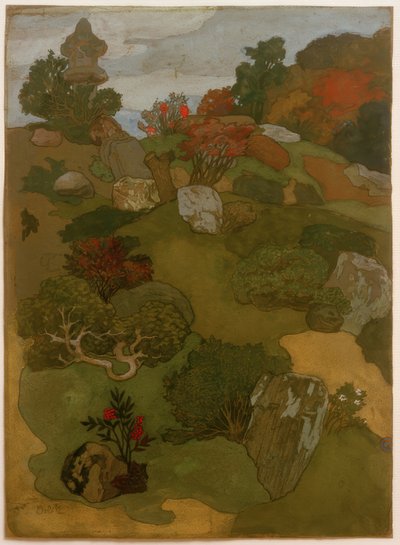 Un vecchio giardino a Kyoto da Emil Orlik