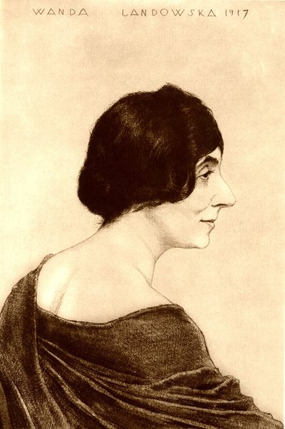Ritratto di Wanda Landowska 1879-1959, 1917 da Emil Orlik
