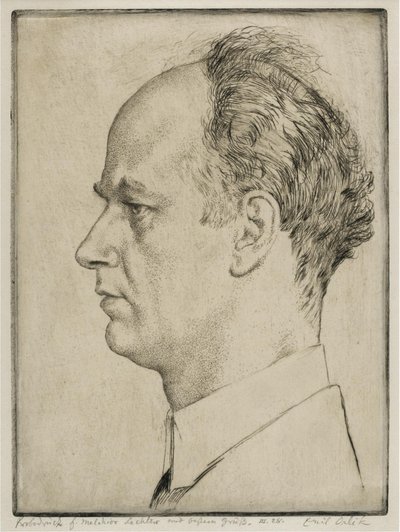 Ritratto di Wilhelm Furtwängler 1886-1954, 1928 da Emil Orlik