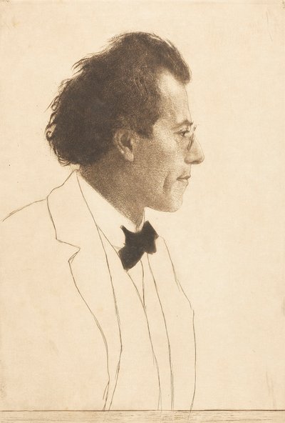 Ritratto del compositore Gustav Mahler 1860-1911, 1902 da Emil Orlik