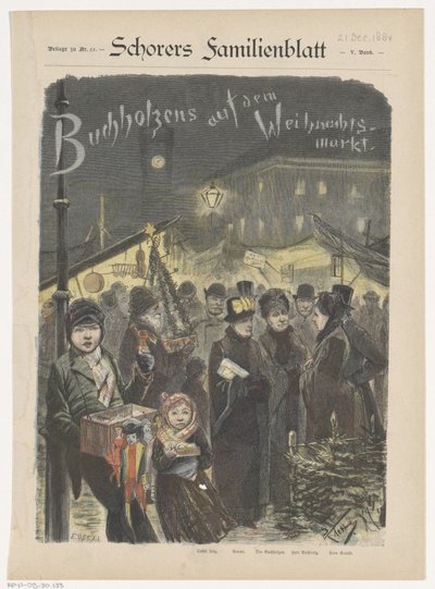 Famiglia Buchholz al mercato di Natale (Buchholzens al mercato di Natale) da Emil Ost