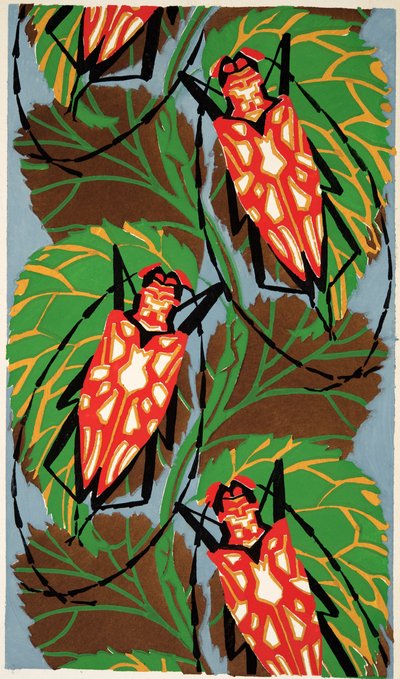 (dettaglio) Tavola 19 da Insectes da Émile Allain Séguy
