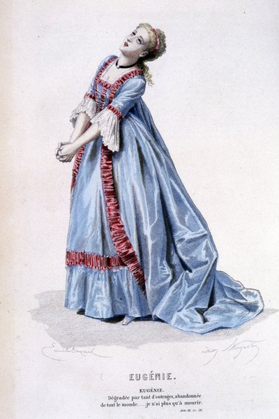 Opera completa di Beaumarchais (1732-1799) di Edouard Fournie, Ed. Laplace, Sanchez et Cie, Parigi 1876 (incisione) da Emile Antoine Bayard