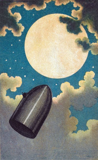 Illustrazione per Dalla Terra alla Luna di Jules Verne da Emile Antoine Bayard