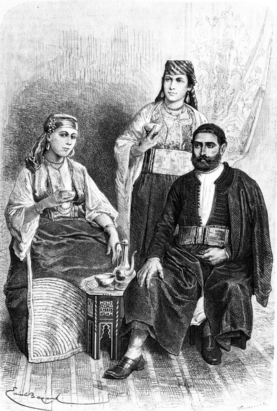 Uomo e donna ebrei di Tangeri, 1878 da Emile Antoine Bayard