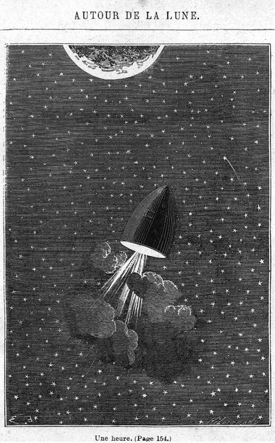 Partenza per la Luna, illustrazione da 