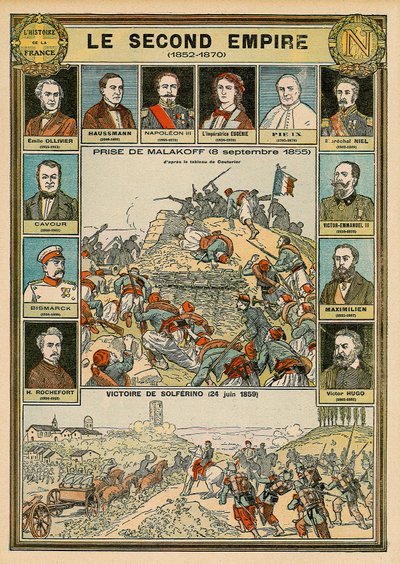 Secondo Impero 1852-1870 - cattura di Malakoff 8 settembre 1855 - vittoria di Solferino 24 giugno 1859 da Emile Antoine Bayard