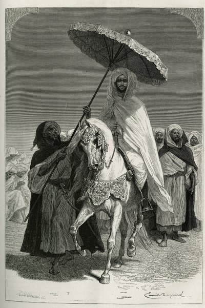 Sultano Hassan I del Marocco (nato Moulay El Hassan) da Emile Antoine Bayard