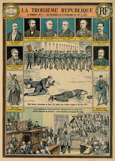 La Terza Repubblica e i suoi presidenti dal 1871 al 1913 - la Comune del 1871 - Monsignor Darbois, Arcivescovo di Parigi, fu giustiziato, fucilato con altri ostaggi il 28 maggio 1871 - seduta del 16 giugno 1871 alla Camera dei Deputati: 