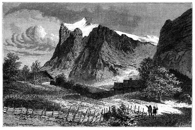 Vista delle Alpi svizzere da Emile Antoine Bayard