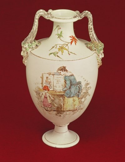 Vaso Wedgwood, fine XIX secolo da Emile Aubert Lessore