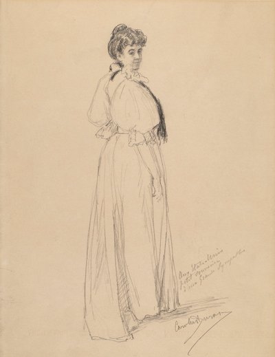 Schizzo di una signora da Emile Auguste Carolus Duran