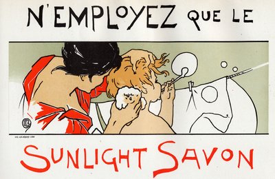 Bambino nel suo bagno, pubblicità del sapone Sunlight, fine del XIX secolo (poster) da Émile Berchmans