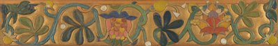 Tavola decorata con viticci e fiori da Emile Bernard