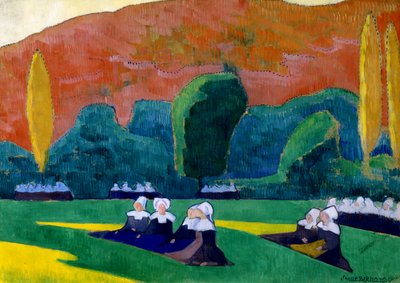 Donne bretoni che partecipano a un perdono da Emile Bernard