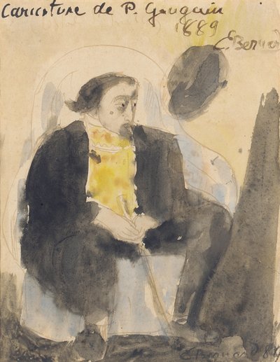 Caricatura di Paul Gauguin, 1889 da Emile Bernard